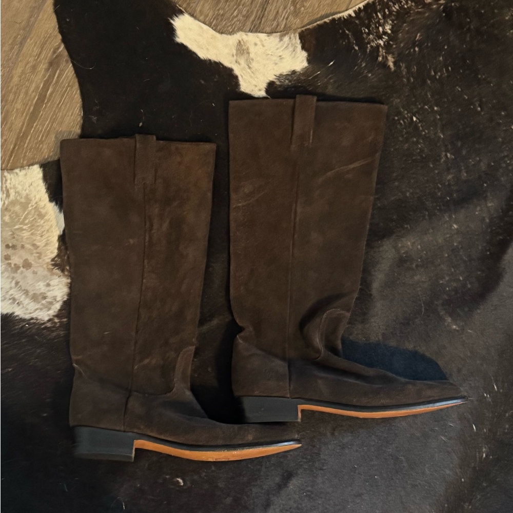 Frye Chocolate Suede Boots